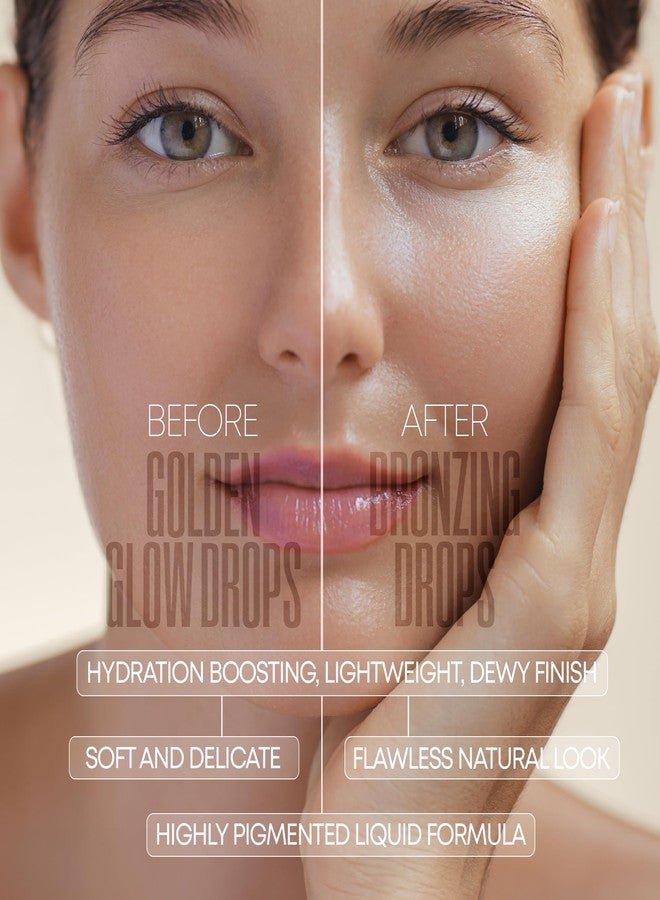 W7 Golden Glow Drops Essential Trio - 3Pcs - Liquid Bronzing Drops, Moisturizer & Body Brush - Image 2